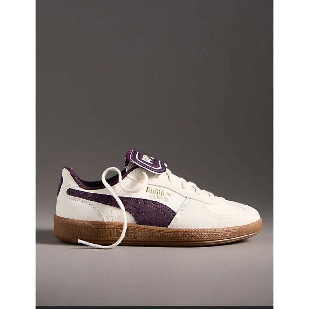 PUMA Palermo Premium Sneakers Men’s 8 women’s 9.5 Alpine Snow Midnight Plum Gum